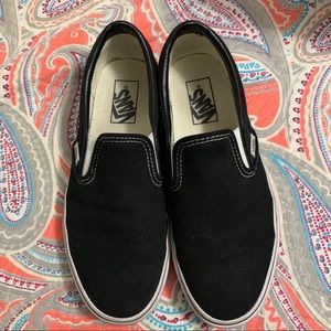 Black slip on Vans